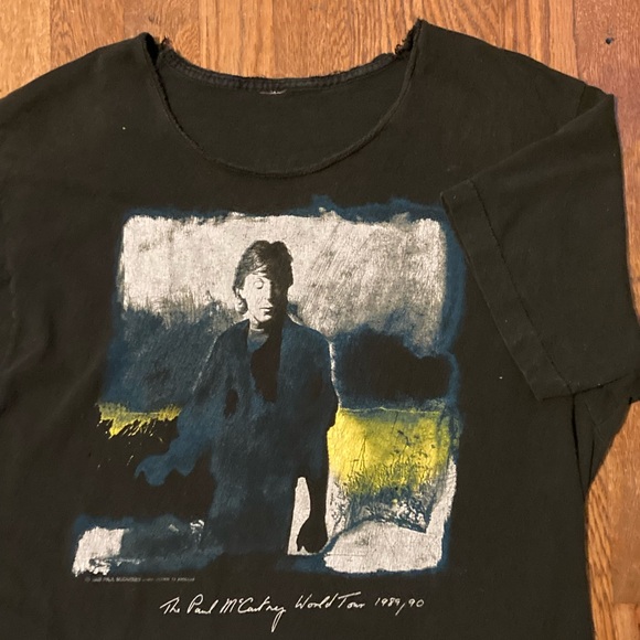 The Beatles Other - Vintage Paul McCartney World Tour 1989-90 Single Stitch crop neck Shirt Beatles